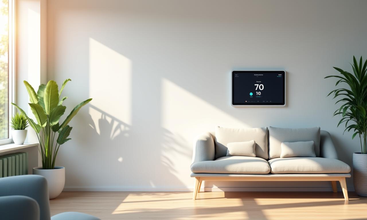 Vista moderna de un hogar inteligente con dispositivos conectados